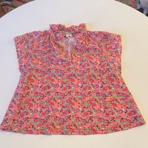 CROSBY by Mollie Burch Pink and Red Floral Top